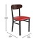Flash Furniture Red Vinyl Dining Chairs - Natural Wood Backs, 2PK 2-XU-DG6V5RDV-WAL-GG - alternate 2